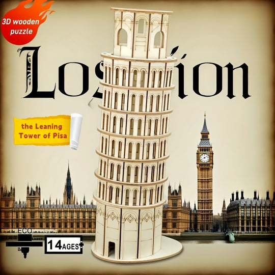 PisaCraft™ – 3D Houten Toren van Pisa Puzzel