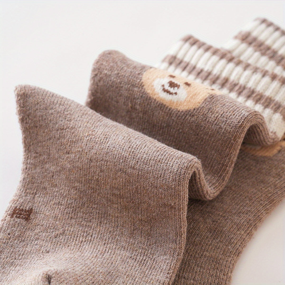 BearCrew™ – 5-Pack Jongens Sokken – Dikke Winter Crew Sokken