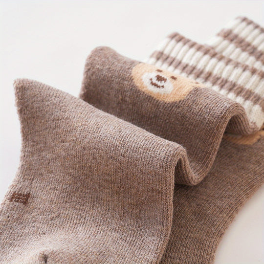 BearCrew™ – 5-Pack Jongens Sokken – Dikke Winter Crew Sokken