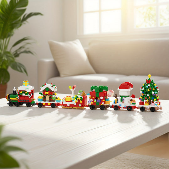 HollyBricks™ – 1098/1638-delige Trein Kerst Bouwstenen Combinatie Set