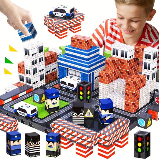 MagnaBuild™ – 54/84/100 Stuks Compacte Magnetische Blokken