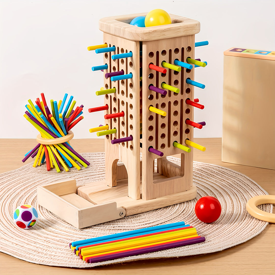 Milo’s Magische Toren™ 2 – Drie-in-één Houten Stokspel