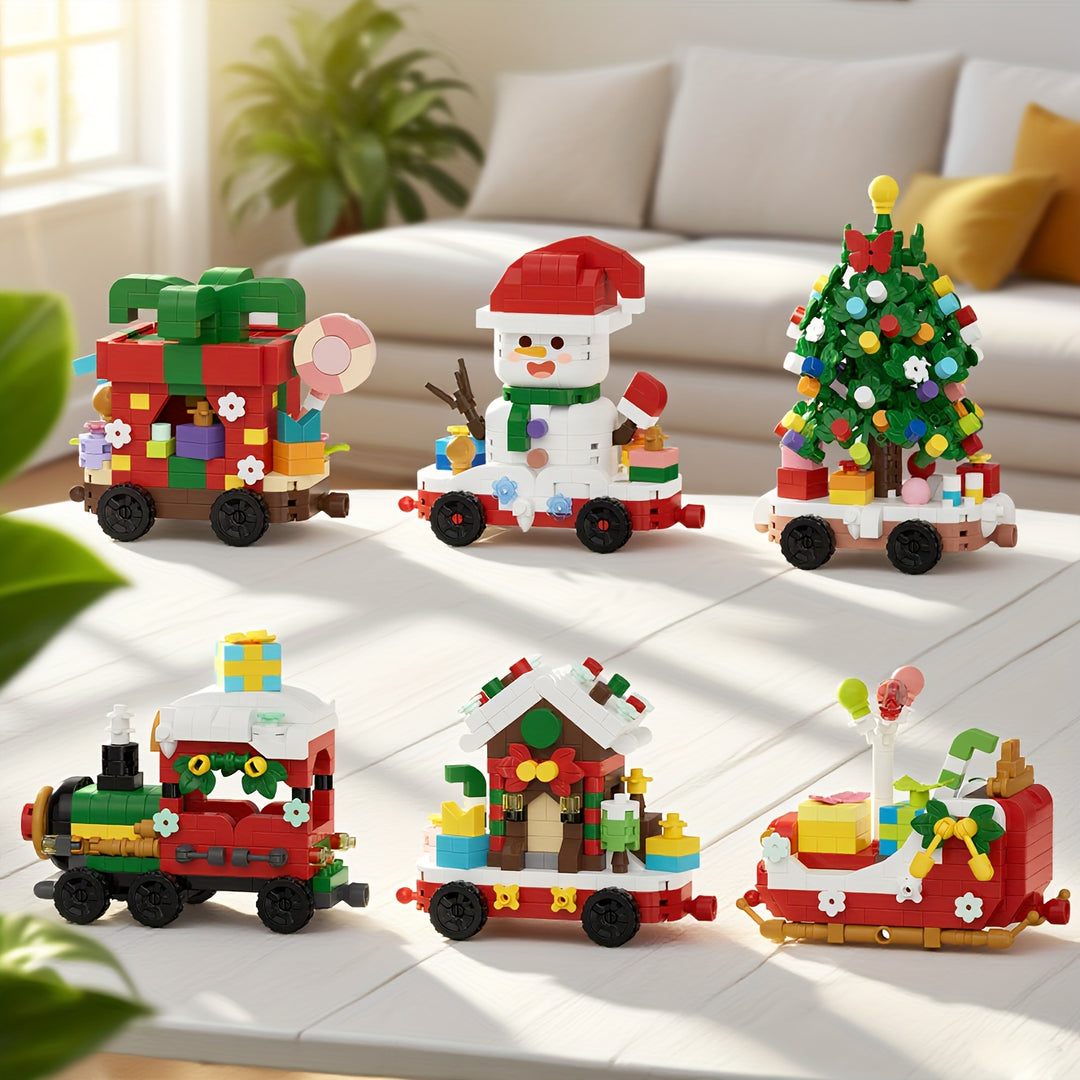 HollyBricks™ – 1098/1638-delige Trein Kerst Bouwstenen Combinatie Set