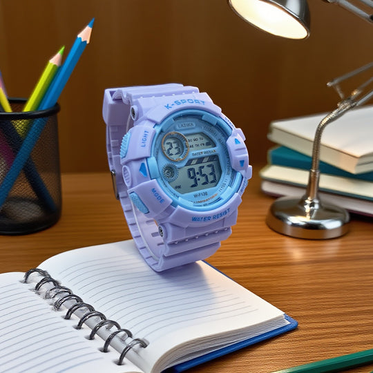 AquaGlow™ – Waterdicht Digitaal Sporthorloge voor Meisjes – IPX7 Zwemhorloge