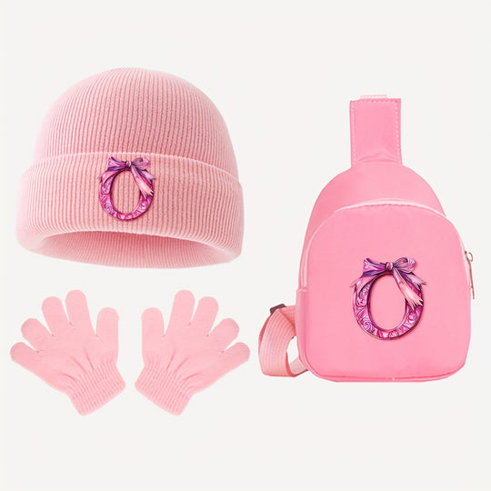 PinkCharm™ – Meisjes Winter Giftset – Muts, Handschoenen & Borstzak