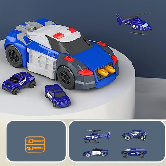 AutoMorph™ – 5-in-1 Transformerende Politieauto Bouwset