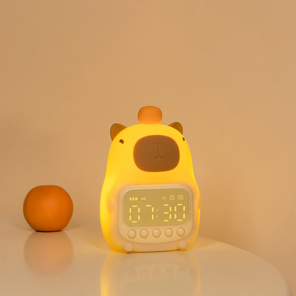 CapyGlow – Capibara Nachtlamp met Wekker