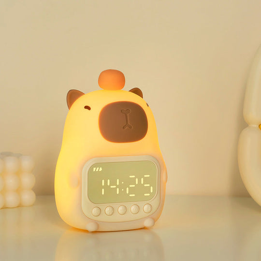 CapyGlow – Capibara Nachtlamp met Wekker
