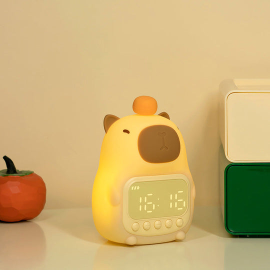 CapyGlow – Capibara Nachtlamp met Wekker