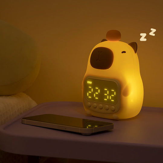 CapyGlow – Capibara Nachtlamp met Wekker