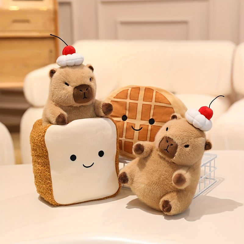 CuteCapybara™ – Schattige Pluche Knuffel 2-in-1 Croissant & Ananasbrood