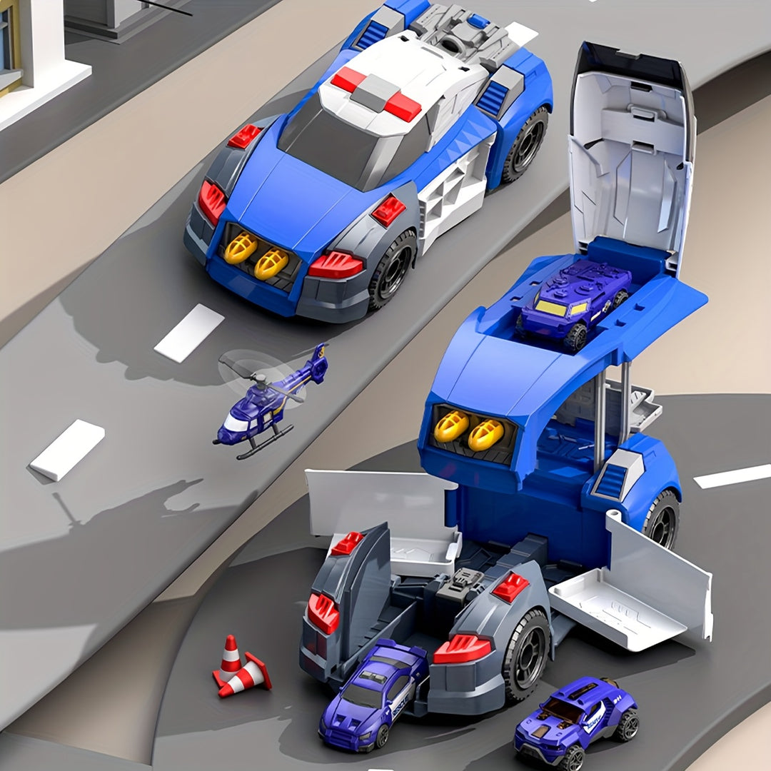 AutoMorph™ – 5-in-1 Transformerende Politieauto Bouwset