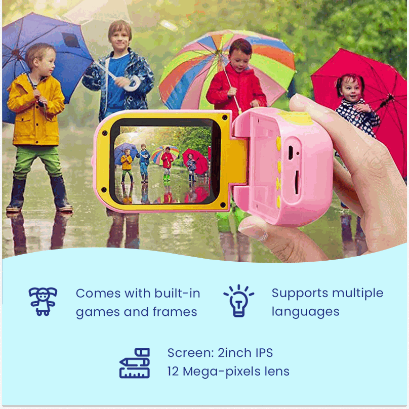 KiddoCam™ – Digitale Kinder Camera & Video Recorder – Creatief Fotoplezier voor Kleine Ontdekkers