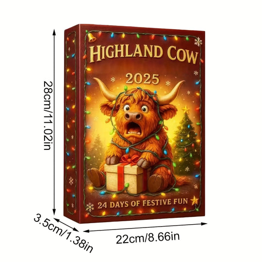 3D Highland Cow Adventskalender 2025 – Kerstbeleving in 24 Unieke Figuren