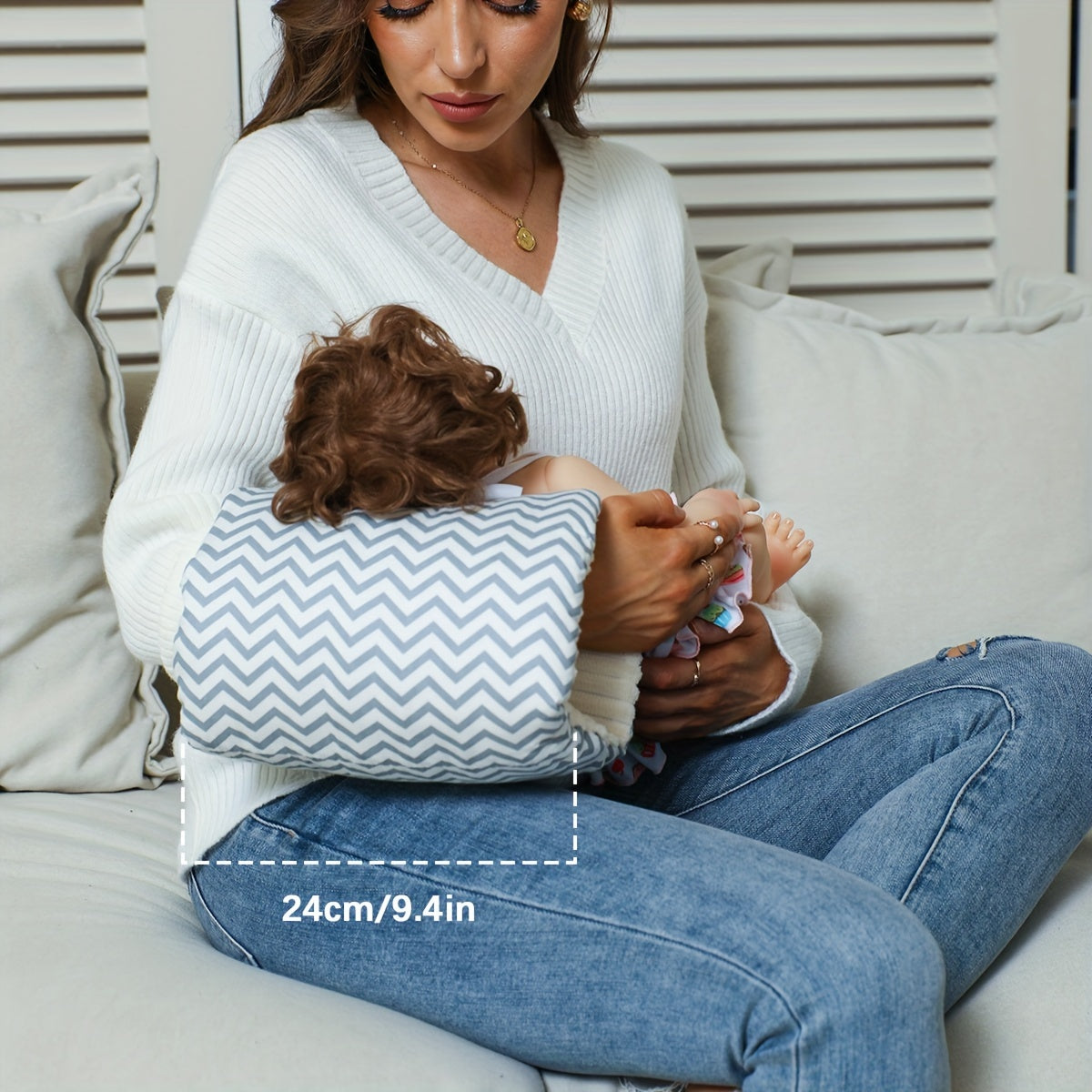 FeedEase™ – Zacht Borstvoeding Armkussen – Comfortabele Voedingsondersteuning Baby