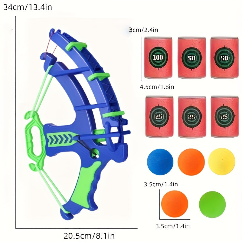 ArrowFun™ – 12-delige Interactieve Boogschietset met Targets & Gekleurde Ballen