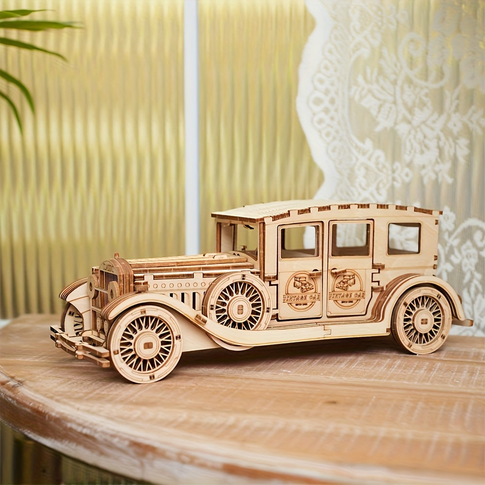 RetroRide™ – 3D Houten Vintage Auto Puzzel