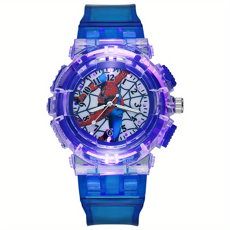 HeroTime™ – SpiderMan Glow Horloge voor Kinderen – LED & Quartz