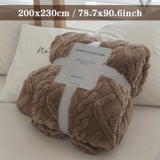 KnitCloud™ – 3D Kabelbrei Fleece Deken – Ultrazachte Microfiber Plaid