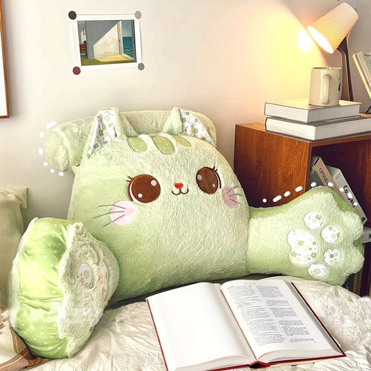 PawPillow™ – Schattig Kattenkussen met Grote Ogen & Pootjes – Zacht & Pluizig