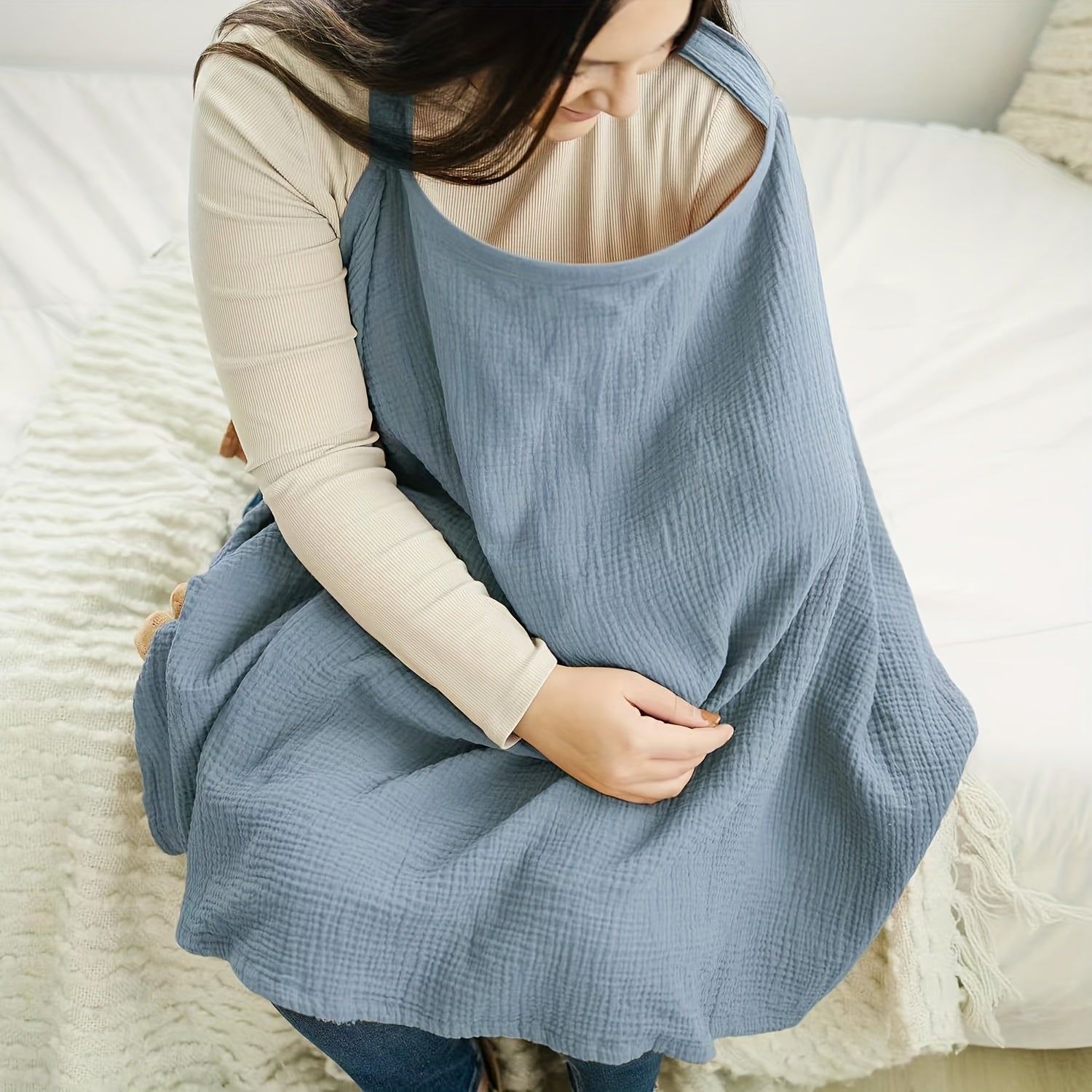Ademend & Comfortabel Borstvoedingssjaal Katoen – NurtureCover™