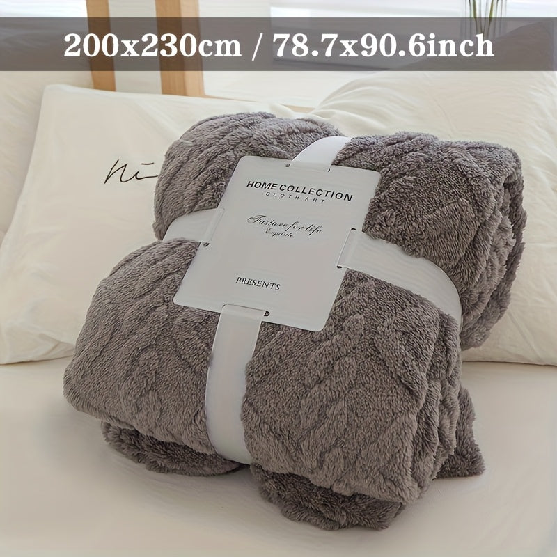 KnitCloud™ – 3D Kabelbrei Fleece Deken – Ultrazachte Microfiber Plaid