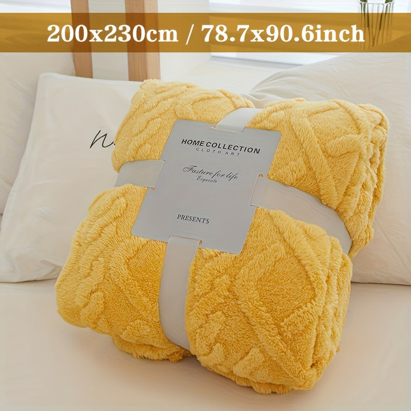 KnitCloud™ – 3D Kabelbrei Fleece Deken – Ultrazachte Microfiber Plaid
