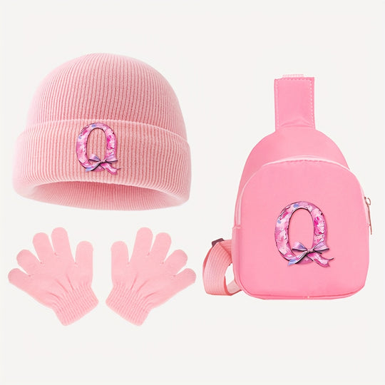 PinkCharm™ – Meisjes Winter Giftset – Muts, Handschoenen & Borstzak