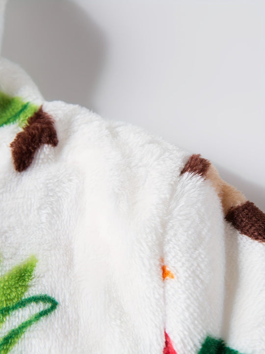 WildFriends™ – Flanellen Kinderbadjas met Capuchon & Dierenprint