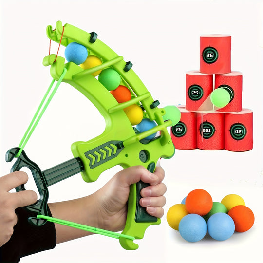 ArrowFun™ – 12-delige Interactieve Boogschietset met Targets & Gekleurde Ballen