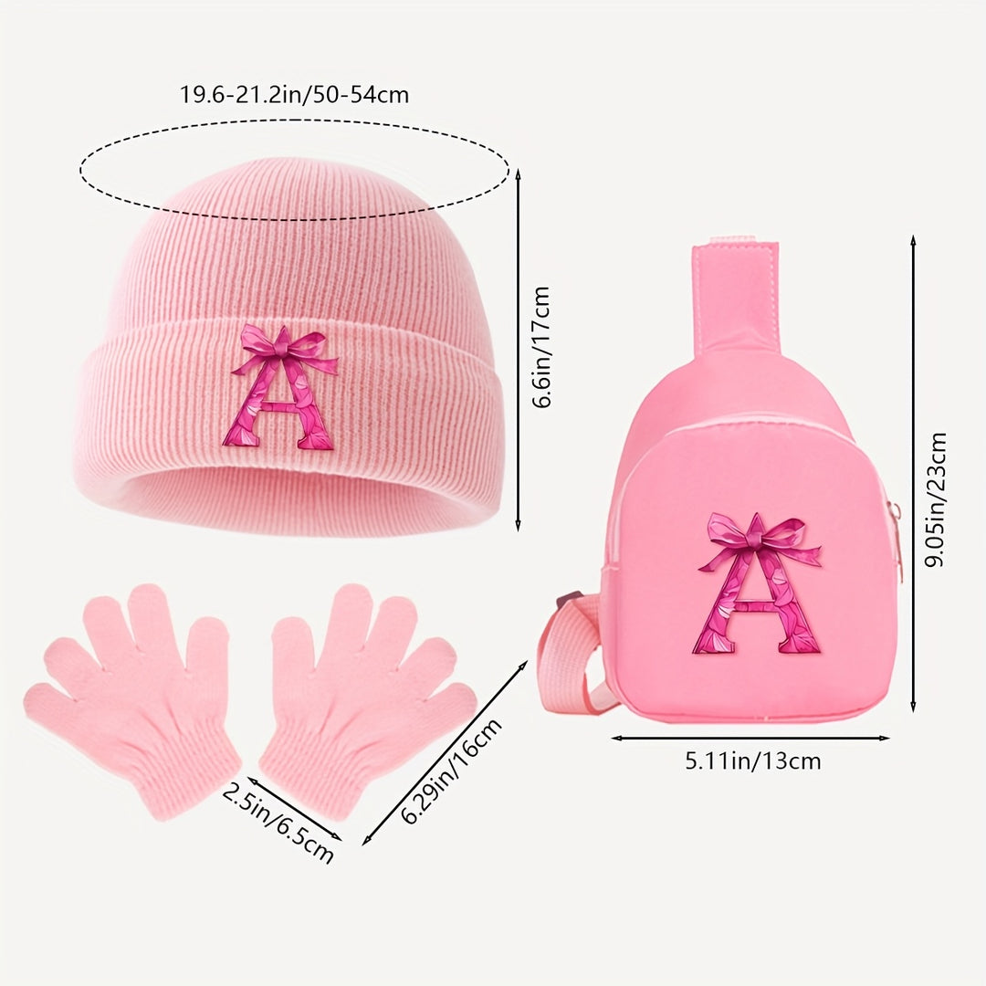 PinkCharm™ – Meisjes Winter Giftset – Muts, Handschoenen & Borstzak