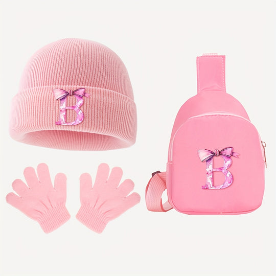 PinkCharm™ – Meisjes Winter Giftset – Muts, Handschoenen & Borstzak