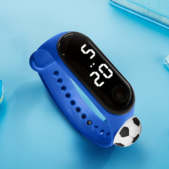 SoccerTime – LED Digitaal Kinderhorloge – Sportieve Voetbal Armband