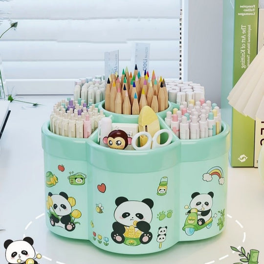 SpinSort™ – 360° Draaibare Bureau Organizer – Opbergbox met 6 Vakken