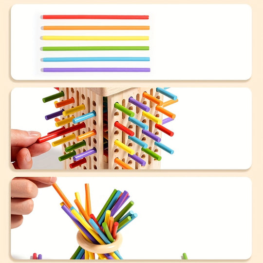 Milo’s Magische Toren™ 2 – Drie-in-één Houten Stokspel