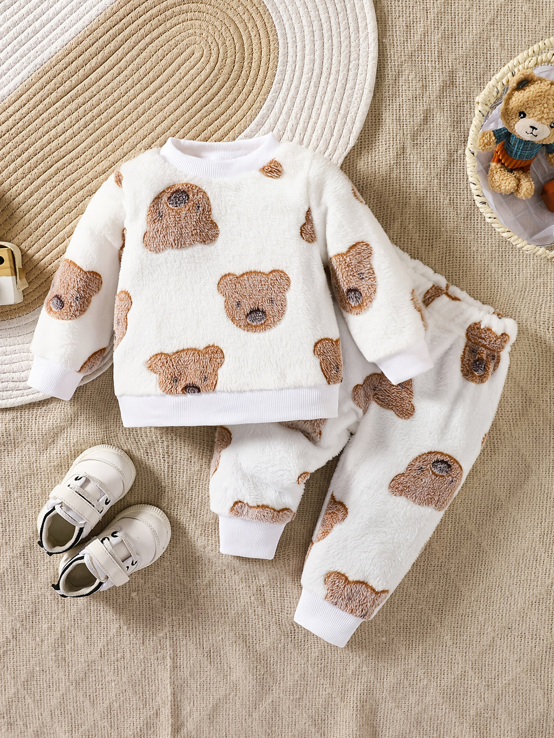 BearHugs™ – 2-delige Meisjes Flanellen Pyjama met Beerprint