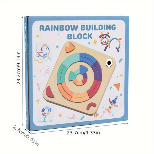 RainbowPuzzle™ – Houten Regenboog Puzzel – Montessori DIY Speelgoed