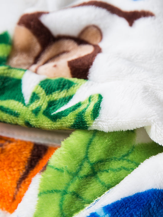 WildFriends™ – Flanellen Kinderbadjas met Capuchon & Dierenprint