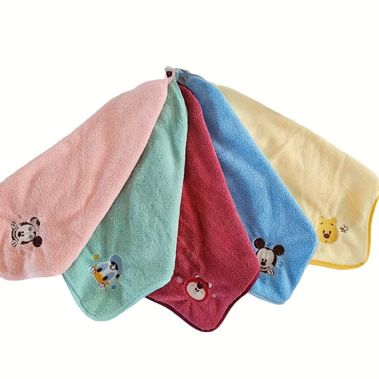 DisneyTowels™ – 5-delige Zachte Coral Fleece Cartoon Washcloth Set