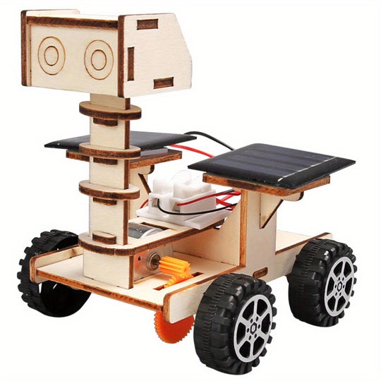 SolarRover™ – 3D Houten Puzzel Educatieve Zonne-robot Bouwset