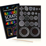 RainbowScratch™ – Kleurrijk Kraskunst Notitieboek met 23-delige Set