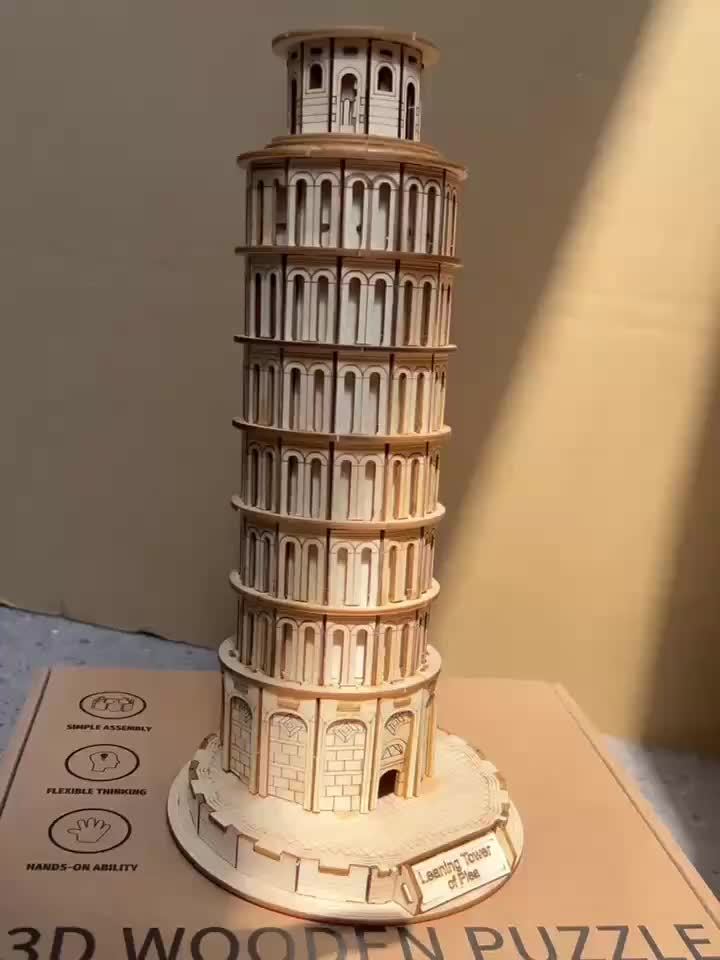 PisaCraft™ – 3D Houten Toren van Pisa Puzzel