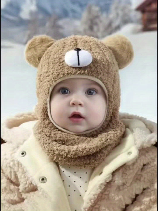 WinterBear™ – Babymuts & Sjaal Set – Hooded Balaclava met Oortjes
