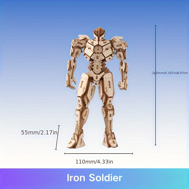 IronWood™ – 3D Houten Robot Puzzel