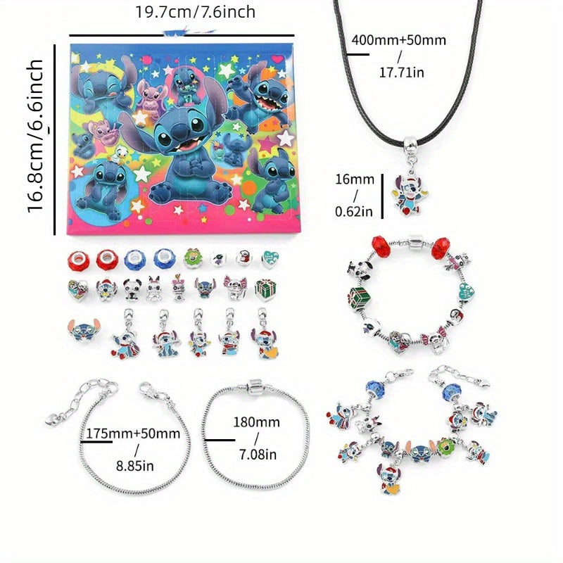 Stitch Adventskalender – 24-delige DIY Sieradenset voor Kinderen en Tieners