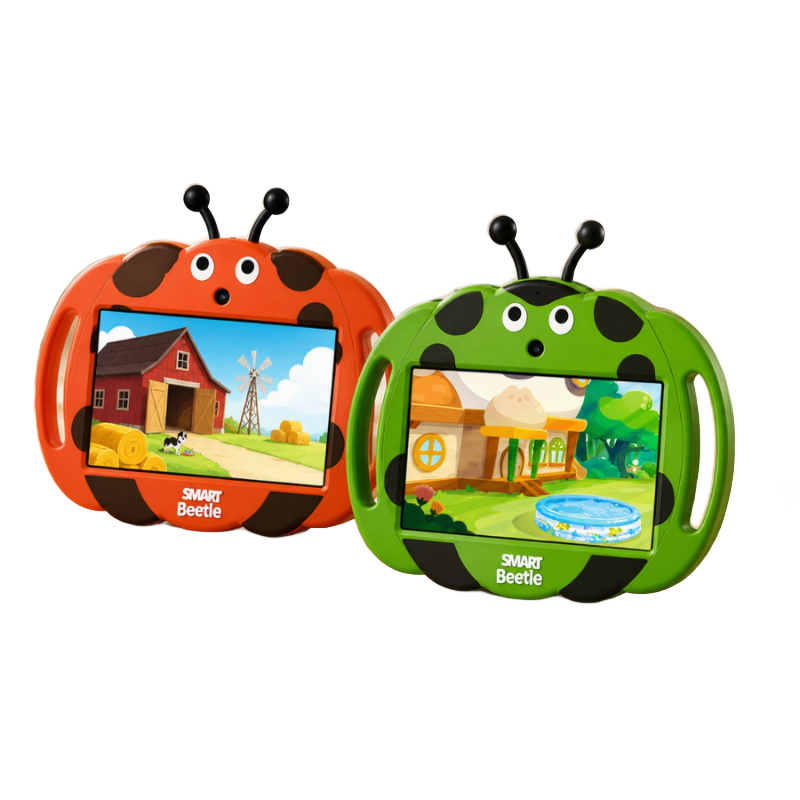 KidoTab – Kinder Tablet met Schokbestendige Hoes en Ouderlijk Toezicht (Android 13) studio witte achtergrond - Milo & Moon