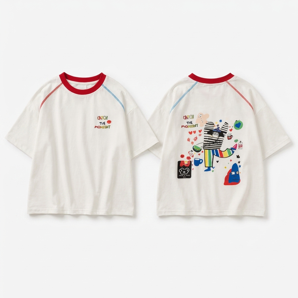 Doodle Oversized Kinder T-shirt studio productfoto - Milo & Moon