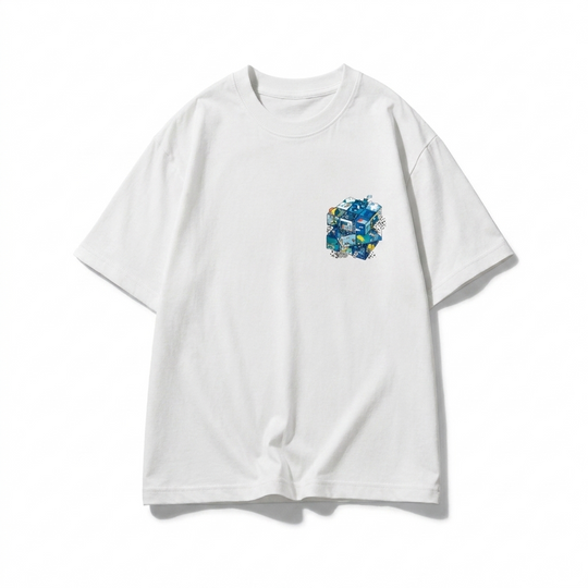 Kubus Kinder T-shirt met Kleurenkubus Print studio productfoto - Milo & Moon