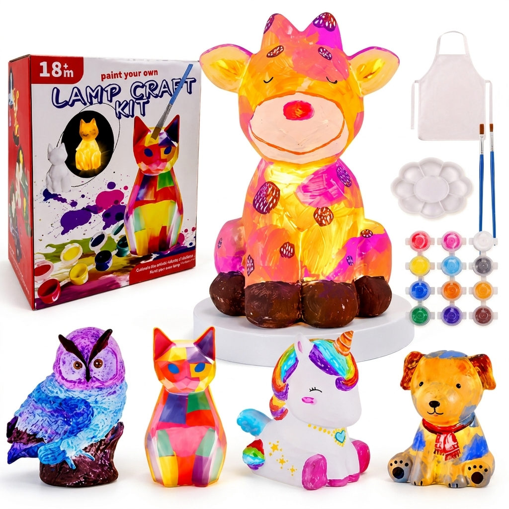 VerfPret DIY Lamp Dieren Schilderset studio productfoto - Milo & Moon