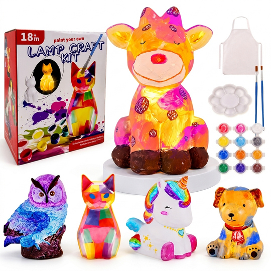 VerfPret DIY Lamp Dieren Schilderset studio productfoto - Milo & Moon